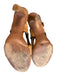 Tory Burch Shoe Size 9.5 Brown Leather goldtone hardware Open Toe Buckle Shoes Brown / 9.5