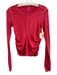 FP Movement Size XS Red Polyester Long Sleeve Ruched Side Heathered Top Red / XS
