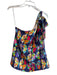 Lily Pulitzer Size 2 Navy & Multi No Fabric Tag Lined One Shoulder Side Zip Top Navy & Multi / 2