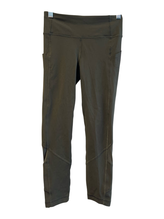 Lululemon Size 2 Army Green Nylon Blend Back Zip Pocket Side Pocket Leggings Army Green / 2