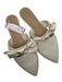 Copper Key Shoe Size 8 Cream Canvas Bow Pointed Toe Mules Cream / 8