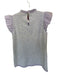 Jodifl Size S Purple & White Polyester Blend Flutter Sleeves Tweed Dress Purple & White / S