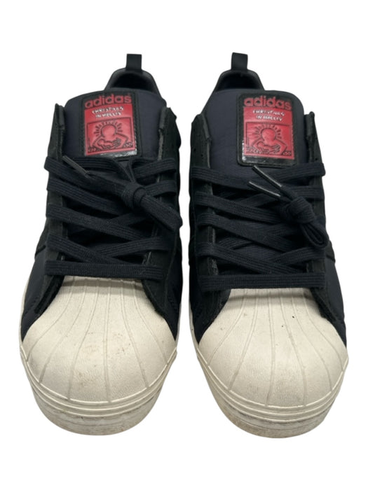 Adidas Shoe Size 12 Black & White Synthetic Solid Sneaker Men's Shoes Black & White / 12