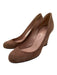 Gucci Shoe Size 36 Brown Suede round toe Solid Wedge Heel Wedges Brown / 36