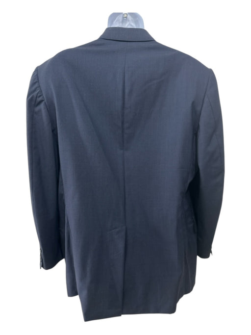 Oxxford Navy Wool Plaid 2 Button Men's Suit Navy / 46T