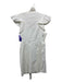A.L.C. Size 6 White Linen & Viscose Wrap Flutter Cap Sleeve Dress White / 6