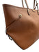 Henri Bendel Brown Saffiano Leather Open Top Gold Tone Hardware Two Handle Bag Brown