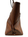 Henri Bendel Brown Saffiano Leather Open Top Gold Tone Hardware Two Handle Bag Brown