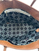 Henri Bendel Brown Saffiano Leather Open Top Gold Tone Hardware Two Handle Bag Brown