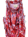 Sachin & Babi Size 20W Purple & Red Polyester Floral High Neck Tie Detail Gown Purple & Red / 20W