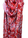 Sachin & Babi Size 20W Purple & Red Polyester Floral High Neck Tie Detail Gown Purple & Red / 20W