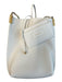 Saint Laurent Cream Leather Brass Hardware Chain Strap Card holder Tie Top Bag Cream / Small