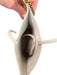 Saint Laurent Cream Leather Brass Hardware Chain Strap Card holder Tie Top Bag Cream / Small