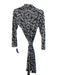 Diane Von Furstenberg Size 6 Brown Navy & White Cotton Blend Wrap Dress Brown Navy & White / 6
