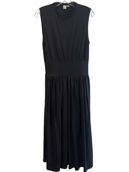 Toteme Size S Black Cotton Crew Neck Sleeveless Maxi Dress Black / S