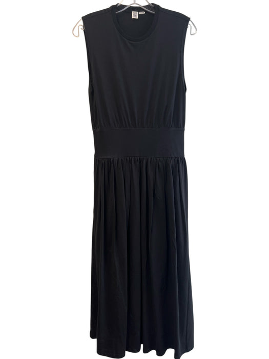Toteme Size S Black Cotton Crew Neck Sleeveless Maxi Dress Black / S