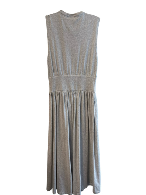 Toteme Size S Grey Cotton Crew Neck Sleeveless Maxi Heathered Dress Grey / S