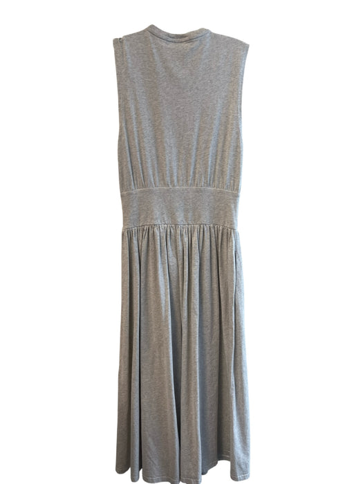 Toteme Size S Grey Cotton Crew Neck Sleeveless Maxi Heathered Dress Grey / S