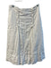 Polo Ralph Lauren Size 4 White No Fabric Tag Back Zip Lace Up Front Midi Skirt White / 4