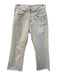 Nili Lotan Size 26 Cream Cotton Button Fly High Rise Wide Leg Raw Hem Jeans Cream / 26