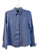 Baird McNutt for J. Crew Size 4 Blue Linen Collared Button Up Long Sleeve Top Blue / 4