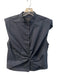 Rag & Bone Size 6 Black Cotton Collared Button Up Sleeveless Gathered Top Black / 6
