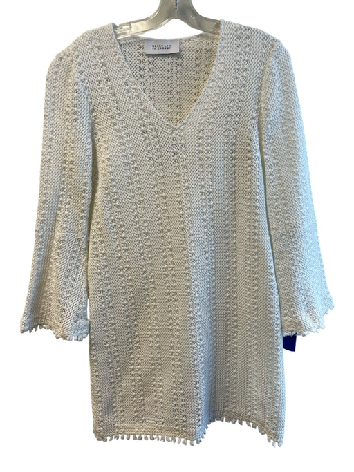 Derek Lam 10 Crosby Size 8 White No Fabric Tag Open Knit Slip Inc Dress White / 8