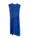 Frame Size S/P Blue No Fabric Tag Sleeveless Round Neck Back Zip Tiered Dress Blue / S/P