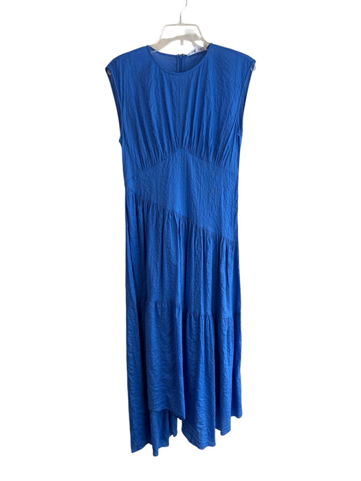 Frame Size S/P Blue No Fabric Tag Sleeveless Round Neck Back Zip Tiered Dress Blue / S/P
