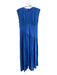 Frame Size S/P Blue No Fabric Tag Sleeveless Round Neck Back Zip Tiered Dress Blue / S/P