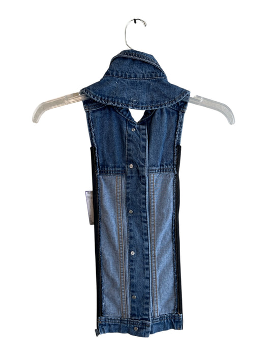 Veronica Beard Denim Blue Cotton Front Button Collared Accessories - Women Denim Blue