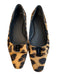 Ferragamo Shoe Size 9 Black & Brown Calf Square Pointed Toe Bow Detail Shoes Black & Brown / 9