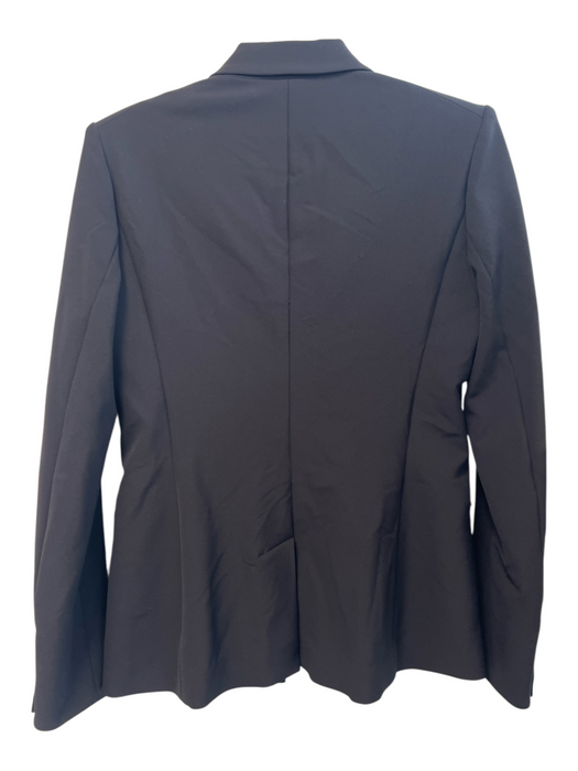 Veronica Beard Size 4 Black Polyester Blend Zip Pocket Snap Closure Blazer Black / 4