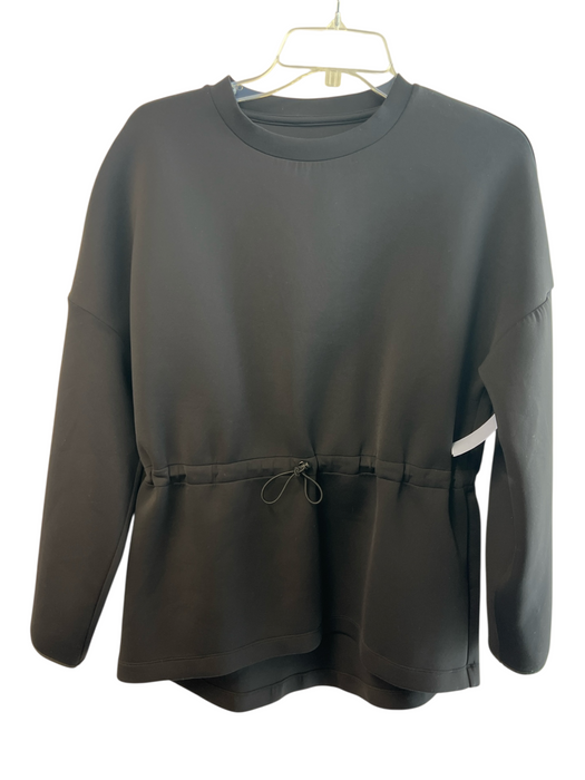 Sweaty Betty Size XS Black Polyamide Blend Round Neck Waist tie Long Sleeve Top Black / XS