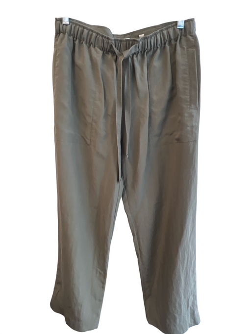 Vince Size S Green Tencel Blend Wide Leg Tie Waist 4 Pocket Pants Green / S