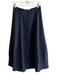 Theory Size 4 Navy Polyester Back Zip Pleat Detail Ankle Length Skirt Navy / 4