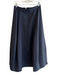 Theory Size 4 Navy Polyester Back Zip Pleat Detail Ankle Length Skirt Navy / 4