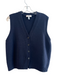 COS Size XS Navy Wool & Cashmere Button Down V Neck Sleeveless Solid Color Vest Navy / XS