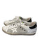 Golden Goose Shoe Size 40.5 White & Silver Leather Almond Toe lace up Star Shoes White & Silver / 40.5