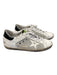 Golden Goose Shoe Size 40.5 White & Silver Leather Almond Toe lace up Star Shoes White & Silver / 40.5