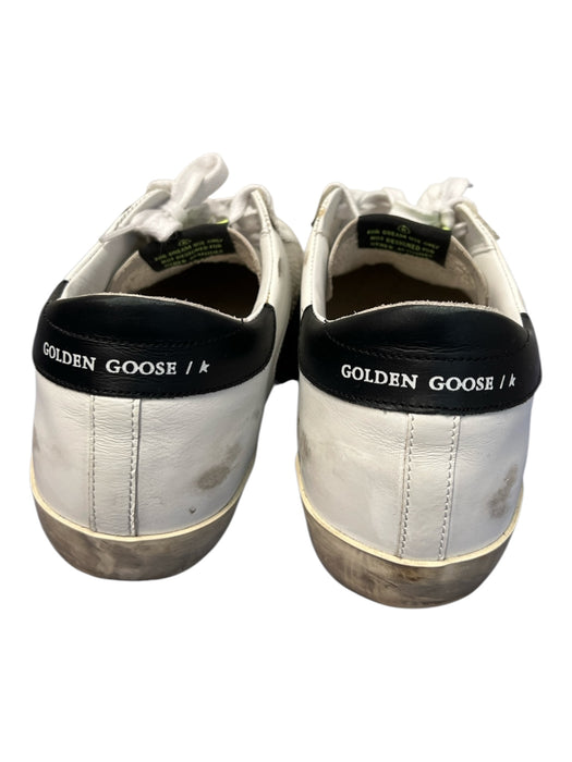 Golden Goose Shoe Size 40.5 White & Silver Leather Almond Toe lace up Star Shoes White & Silver / 40.5