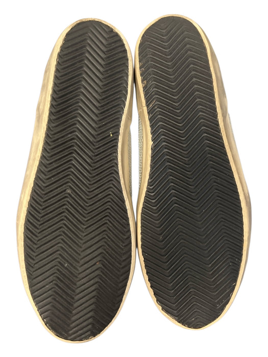 Golden Goose Shoe Size 40.5 White & Silver Leather Almond Toe lace up Star Shoes White & Silver / 40.5