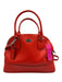 Coach Orange Leather Top Handle Pebbled Crossbody Strap Incl Bowler Bag Orange