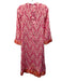 Hyacinth House Size XS Pink & White Polyester Long Sleeve Paisley Back Zip Dress Pink & White / XS