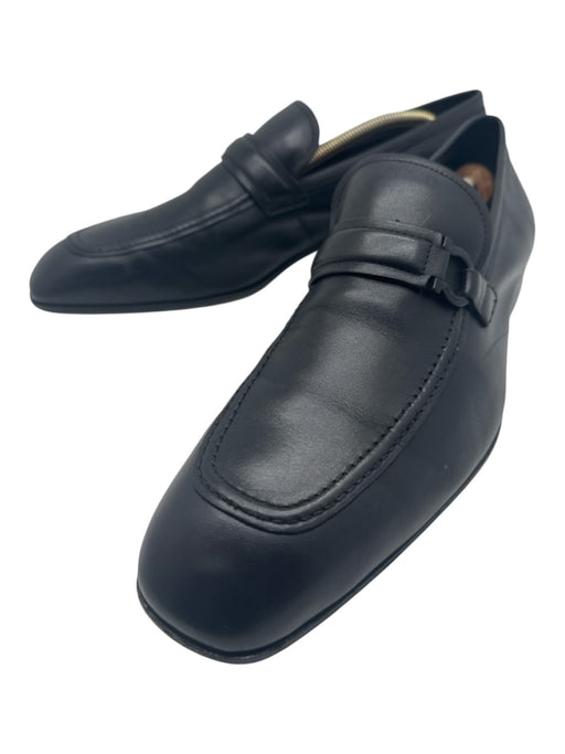 Ferragamo Shoe Size 11.5EEE Like New Black Leather Solid Dress Men's Shoes Black / 11.5EEE
