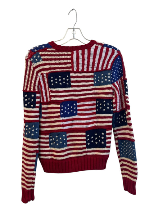 Polo Ralph Lauren Size XS red white & blue Cotton Stars & Stripes Ribbed Sweater red white & blue / XS