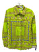 Tizzie Size S Lime Green, Lime, Blue COTTON & LINEN Frayed Edges Chain Link Top Lime Green, Lime, Blue / S