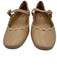 Larroude Shoe Size 9 Light Brown Leather Mary Jane Eyelet Ballet Scallop Flats Light Brown / 9