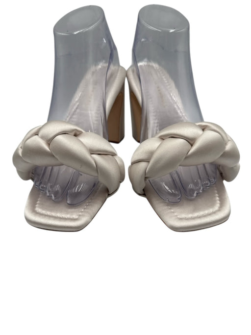 Loeffler Randall Shoe Size 8.5 White Textile Satin Braided Strap Mule Sandals White / 8.5