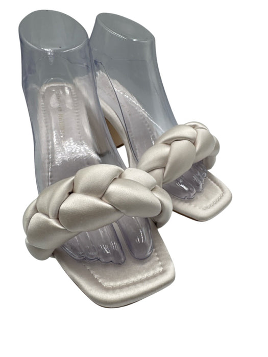 Loeffler Randall Shoe Size 8.5 White Textile Satin Braided Strap Mule Sandals White / 8.5